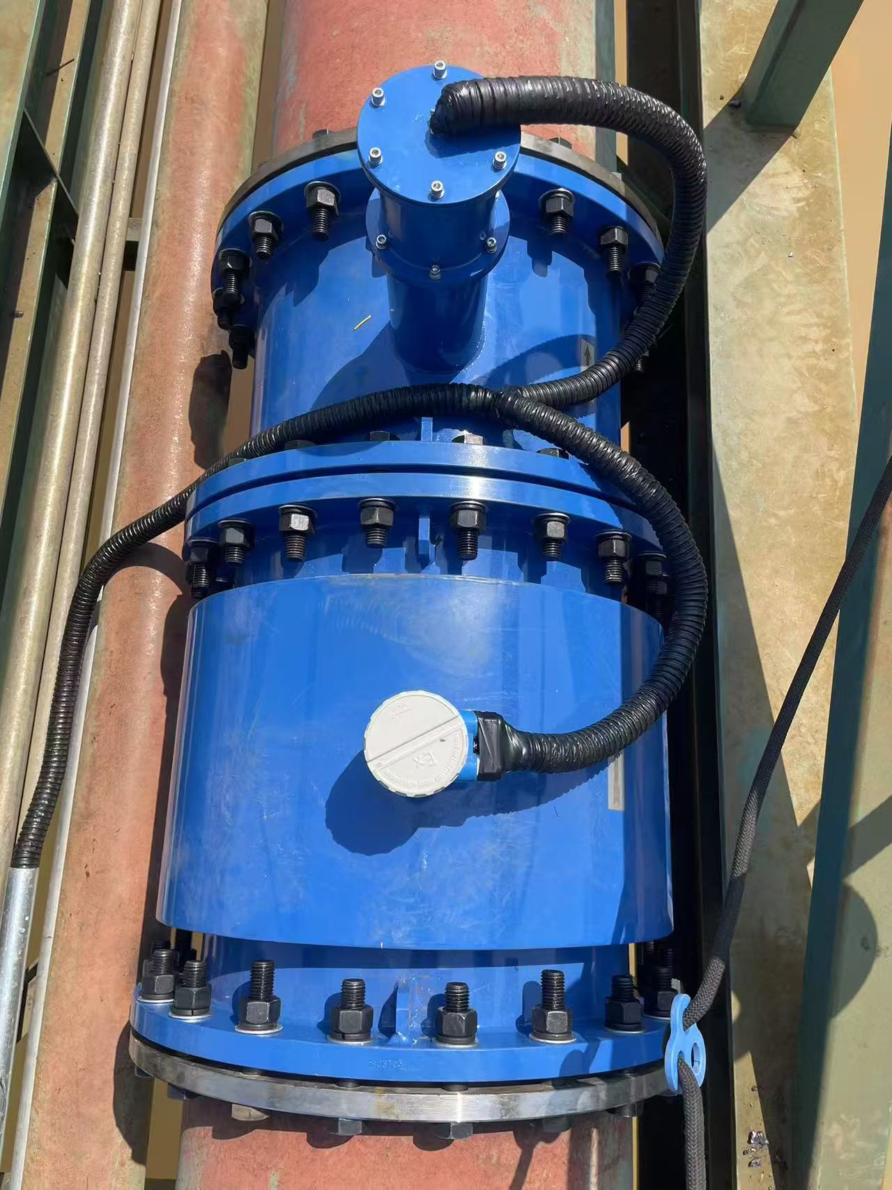 廣西南寧某現(xiàn)場DN500非滿管流量計測泥漿